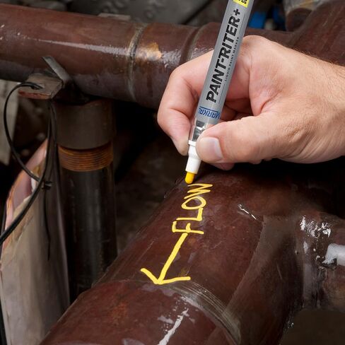 Markal 96930 Paint-Riter+ Wet Surface Liquid Paint Marker for Wet Surface Marking, White Color, Made in USA in Saudi Arabia