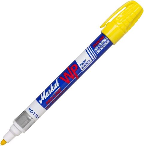 Markal 96930 Paint-Riter+ Wet Surface Liquid Paint Marker for Wet Surface Marking, White Color, Made in USA in Saudi Arabia