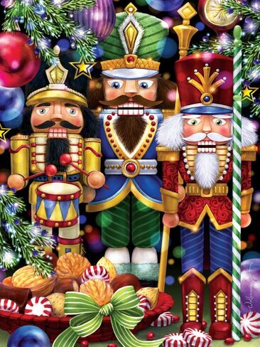 Vermont Christmas Company Three Nutcrackers Christmas Jigsaw Puzzle 550 Piece in Kuwait