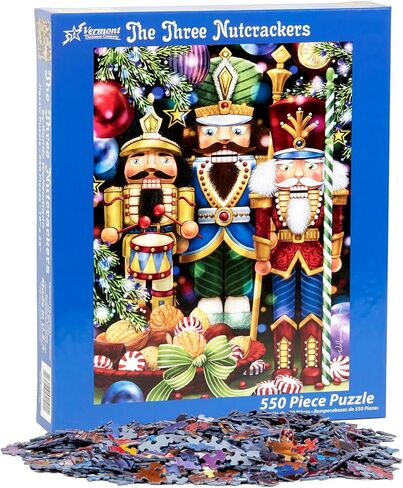 Vermont Christmas Company Three Nutcrackers Christmas Jigsaw Puzzle 550 Piece in Kuwait