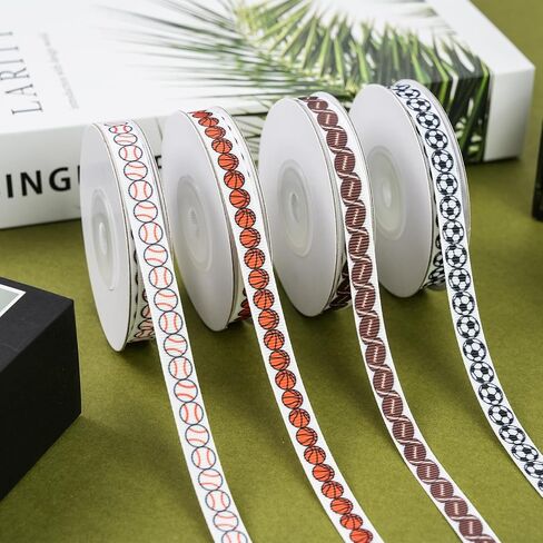 Patriotic Ribbon, 4 Rolls 40 Yards 4th of July Ribbons 3/8 Inch Red White and Blue Ribbon Stars Stripes Grosgrain Ribbon Fabric Ribbon for Memorial Veterans Independence Day Gift Wrapping DIY Crafts in Kuwait