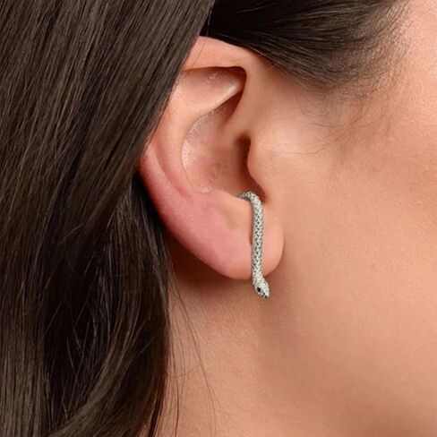 Halloween Snake Earrings for Women Silver Gold Snake Dangle Earrings Animal Front Back Stud Snake Hoop Earrings Punk Vintage Snake Jewelry Gifts in Saudi Arabia