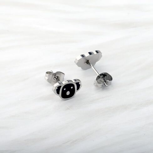 OKEYCH Koala Lover Gift Koala Bear Stud Earrings Koala Fan Jewelry Koala Themed Gift Zoo Animal Lover Gift in Saudi Arabia