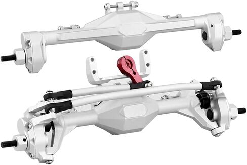 HyBDX CNC Aluminum Alloy Anodized Front and Rear Portal Axle Upgrade for 1/10 RC Rock Crawlers, Compatible with SCX10 II… (Black) in Saudi Arabia