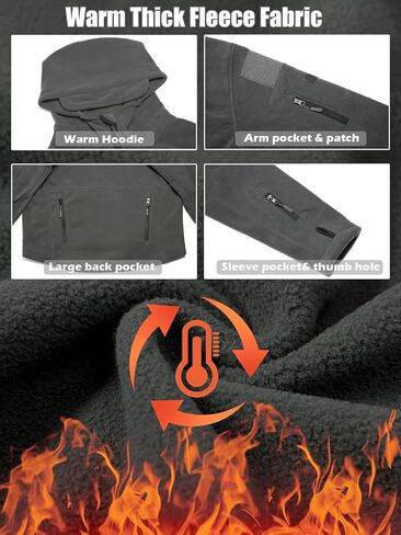 ReFire Gear Men's Warm Military Tactical Sport Fleece Hoodie Jacket in Saudi Arabia