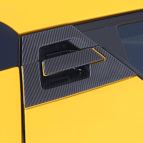 MICROCK Out Door Handle Bowl Cover Trim for Toyota C-HR C HR 2018 2019 2020 2021, Carbon Fiber, Rear, 6pcs in Saudi Arabia