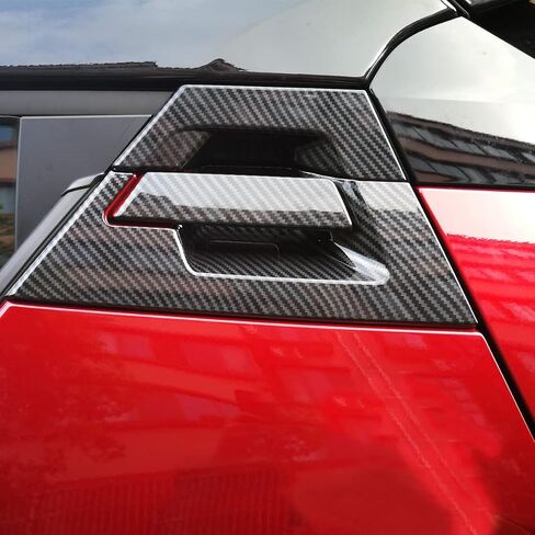 MICROCK Out Door Handle Bowl Cover Trim for Toyota C-HR C HR 2018 2019 2020 2021, Carbon Fiber, Rear, 6pcs in Saudi Arabia