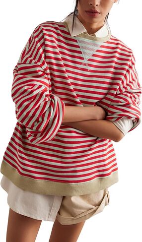 Free People Women's Classic Striped Crew in Saudi Arabia