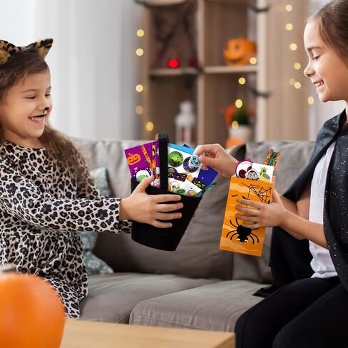 168PCS Halloween Party Favor Goodie Bag Bulk for Kids, Halloween Stationery Set, Trick or Treat Toys including Pencil, Eraser, Notepad, Stamper, Halloween Bag, Stickers and Temporary Tattoos in Kuwait