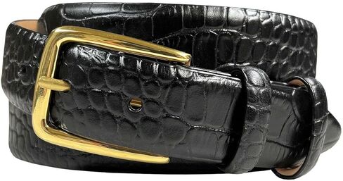Andrew/Armando - Dress Belt Solid Brass Buckle (Gold & Silver) Italian Calfskin Genuine Leather Belt 1-1/8"(30mm) Wide in Saudi Arabia
