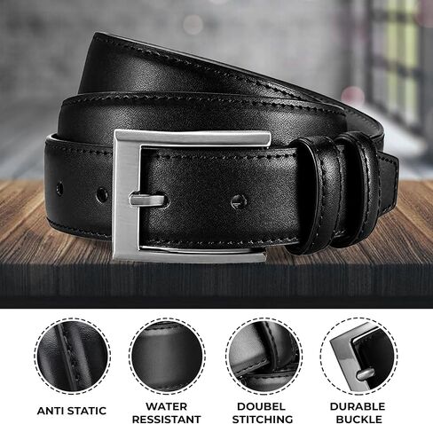 Marino’s Men Genuine Leather Dress Belt with Single Prong Buckle in Kuwait