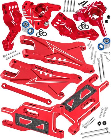 RC Aluminum Upgrades Part for 1/10 Slash 2WD/Slash 2WD VXL,Suspension Arms & Caster Block,Steering Blocks,Rear Stub Axle Carriers w/Bearings,Navy Blue in Saudi Arabia