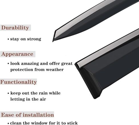 Vesul المطر الحرس نافذة قناع متوافق مع 2023 2024 تويوتا bz4x سوبارو سولتيرا 3-351TY004 نافذة الرياح منحرف درع غطاء قناع خارج نوع جبل in Kuwait