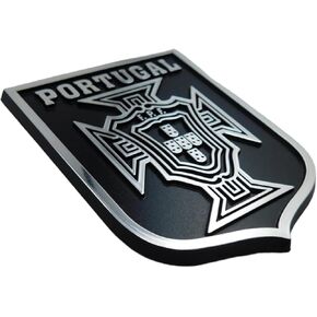 Portugal Crest Black Chrome Plastic car Emblem Decal Sticker Crest PortBC