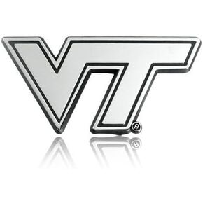 Virginia Tech Chrome Metal Car Emblem