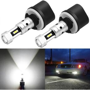 مصابيح الضباب PHINLION 880 LED، 3800 لومن فائقة السطوع 899 893 885 استبدال مصابيح الضباب LED مع جهاز عرض للسيارات، غير قطبية، 6000K زينون أبيض، حزمة من 2