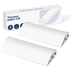 Thermal Printer Paper, A4 Thermal Paper, Multipurpose Fan-Fold Paper Compatible with M831, M832, M833, M834, M835, AM-X2 Portable Thermal Printer, Size 8.27" x 11.69", 100 Sheets