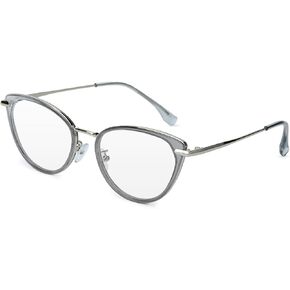 Sumato Oversized Cat Eye Blue Light Glasses Frame with Non-prescription Clear Lenses Eyewear for Women Men
