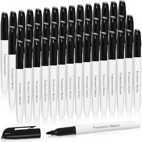 Ctosree 40 Pack Purple Permanent Markers Bulk Permanent Marker Set Fine Point Pens Works on Plastic, Wood, Stone, Metal and Glass Office School Supplies