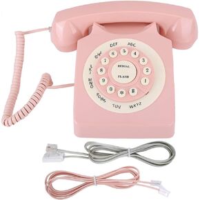 Vintage Telephone, Retro Corded Landline Telephone Vintage Wired Touchtone Desk Phones for Home Living Room Office Hotel
