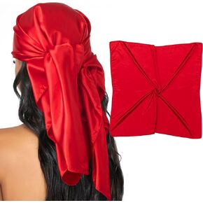 HBselect 35" Head Scarf for Women Hair Scarf Silk Like Satin Square Scarf Bandanas Hair Wraps Headscarf for Sleeping