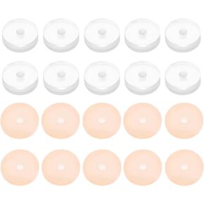 Silicone Healing Non Pull Piercing Disc 20pcs Clear Disc Pads Stabilizer Plastic Earring Backs Stopper for Earring Backs and Jewelry Crafts