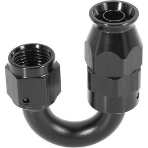 X AUTOHAUX 6061 Aluminum AN6 180 Degree Swivel Car Hose End Fitting for PTFE Fuel Oil Line