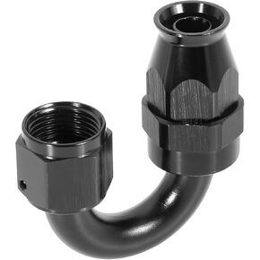 X AUTOHAUX 6061 Aluminum AN6 180 Degree Swivel Car Hose End Fitting for PTFE Fuel Oil Line
