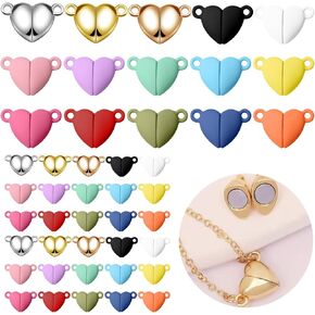 ZYNERY Cute Magnetic Jewelry Clasps - Magnetic Necklace Clasps Closures - Magnetic Clasp Perfect for Jewelry Making & Necklaces & Bracelets - Unlock Elegance with 45 Pairs in 15 Colors