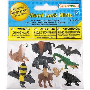 Safari Ltd. Wild America Pack - Mini Figures of North American Wildlife - Educational Toy Set for Boys, Girls, and Kids Ages 5+