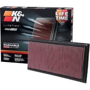 K&N Engine Air Filter: Increase Power & Acceleration, Washable, Replacement Car Air Filter: Compatible with 2002-2019 Porsche/Volkswagen/Audi/Land Rover SUV (Cayenne, Touareg, Q7, Range Rover),33-2857