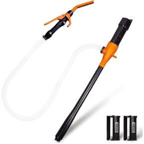 Portable Transfer Pump Battery Operated Electric Siphon Pump - Easy to Use Hand Fuel Pump for Gas, Fuel, Diesel, Water Transfer, Ideal Gasoline Transfer Pump Easy to Use Hand Fuel Pump