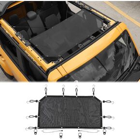 Hoolcar Front Top Sunshade Mesh Bikini Top Roof Sun Shade- Blocks UV, Wind, Noise- Insulation Mesh Compatible with 2021-2022 Ford Bronco