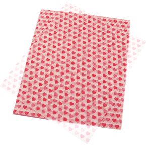 100PCS Heart Shaped Wax Paper Non Stick Coated Food Wrapping Paper Greaseproof and Waterproof Paper Used for Bread Sandwiches Toffees Pastries Gift Printed Wrapping Paper