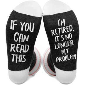 If You Can Read This The Queen Has Retired, Happy Retirement Gifts For Women Socks Size 5.5-11, Gifts for Families Friends on Birthday Thanksgiving Christmas Day - A53 in Kuwait