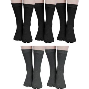 Bencailor 5 Pairs Flip Flop Socks Unisex Tabi Split Toe Socks Two Toe Tabi Socks Cotton Sandle Socks for Women Men