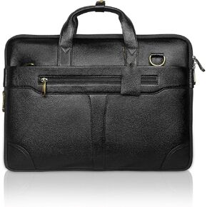 Leather Messenger Bag for Men Full Grain Leather Laptop Bag Vintage Crossbody Office Satchel Travel Shoulder Bag