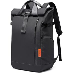 Roll Top Travel Backpack for Men and Women 15.6 Inch 20-25L Expandable Water-Resistant Commuter Casual Daypack Laptop Backpack for Work Business College