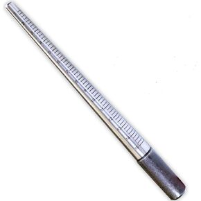 Bench Wizard 12" Classic Ring Mandrel | Sizes 1-15 Marked with 1/4" Size Increments | Constructed in Solid Steel | Screw in Hole Built in | Smooth Finish & Ergonomic Textured Grip