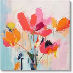 Stupell Industries Abstract Pink Florals Canvas Wall Art by Irena Orlov