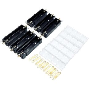 Battery Holder DIY,1 Slot 21700 Battery Holder Box Case-Protection Caps,No Soldering,Brass Contacts Storage Case with Transparent Cover for DIY,6-Pack