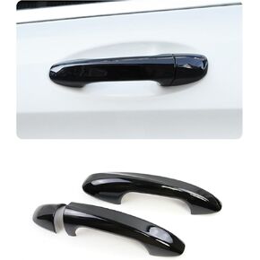 Door Handle Cover Compatible with C Class, Decorative Protective Accessory for 4-Door with Keyless Entry Mercedes-Benz W205 2015-2021 (Black)