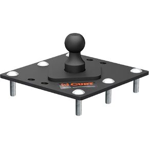CURT 61100 Over-Bed Fixed Ball Gooseneck Hitch, 30,000 lbs, 2-5/16-Inch Ball , Black