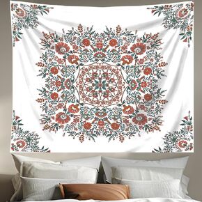 Jzbulo Tapestry, Mandala Tapestries Wall Hanging Home Decor Bohemian Tapestry Aesthetic Flower Tapestry for Bedroom College Dorm Window Tapestry 38 * 28inch Horizontal