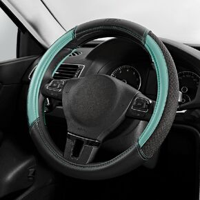 Skechers Steering Wheel Cover,Air Cool Mesh Leather Steering Wheel Cover Universal Fit 14" 1/2-15" Car Wheel Protector for Men Women Fit Suvs,Vans,Sedans,Car,Trucks,Gray