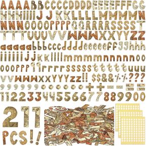 221 Pcs Thanksgiving Bulletin Board Letters Alphabet Cutouts Number Punctuation Symbol Combo Set Letter Cutouts for Fall Autumn Classroom Office Chalkboard Decoration(Fall)