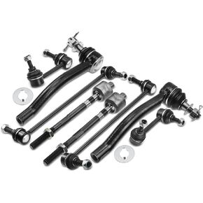 A-Premium Set of 8, Front & Rear Sway Bar Link, Front Inner & Outer Tie Rod End, Compatible with Nissan Maxima 2009-2014