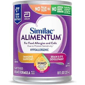 Similac Alimentum with 2’-FL HMO Hypoallergenic Infant Formula, for Food Allergies and Colic, Suitable for Lactose Sensitivity, Ready-to-Feed Baby Formula, 32-fl-oz ,Pack of 6