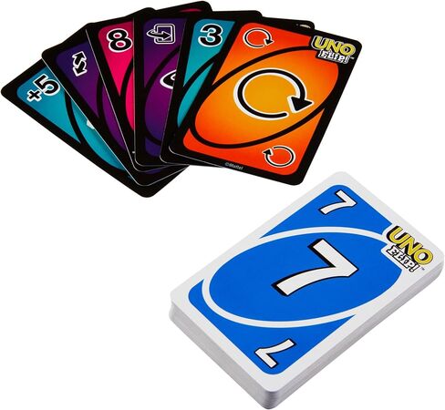 Mattel Games UNO FLIP! Family Card Game, with 112 Cards in a Sturdy Storage Tin, Makes a Great Game for 7 Year Olds and Up in Saudi Arabia