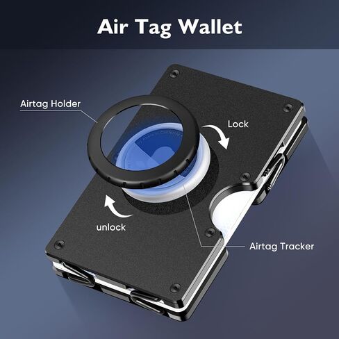 Carbon Fiber Wallet, Metal Money Clip Wallet, RFID Blocking Minimalist Wallet for Men Slim Aluminum Holder Pocket Cash Credit Card Holder in Saudi Arabia